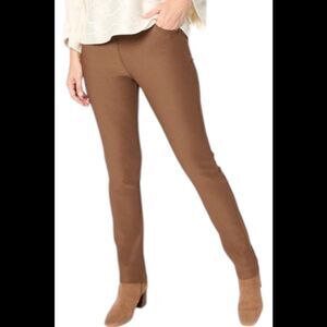 Antthony Women's Ottoman Knit Pull-On Straight Leg Pant Mocha - Regular